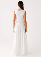 Carmel High Neck Maxi Dress - White
