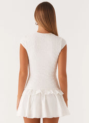 Hopeless Romantic Mini Dress - White