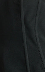 Deb Mini Dress - Strapless Sweetheart Contrast Bodice Pleated Dress in White/Black