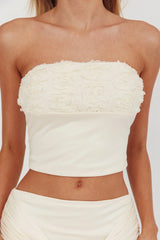 Night Market Applique Crop Top Butter