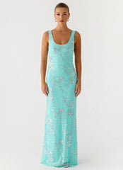 Silvana Maxi Dress - Aqua