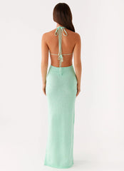 Tropez Knit Maxi Dress - Pastel Green
