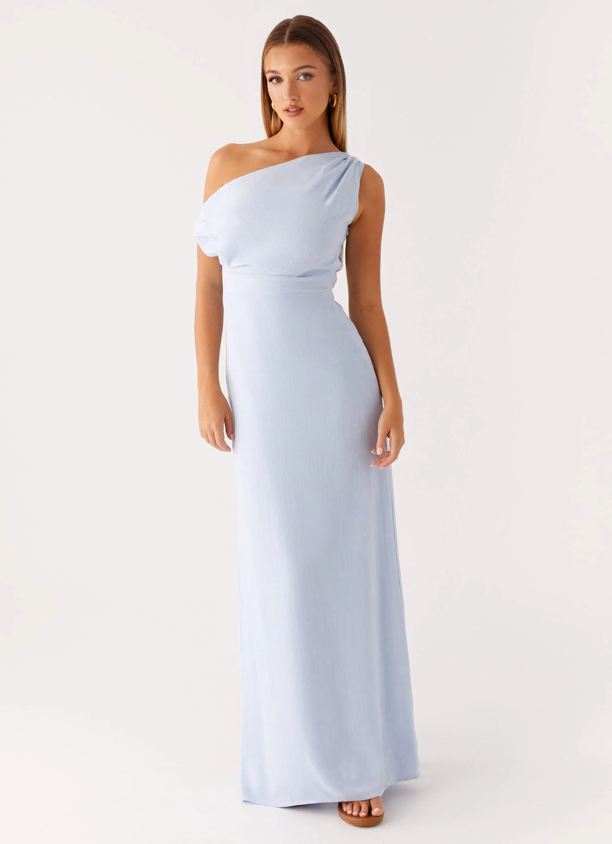 Lady Love Linen Maxi Dress - Blue