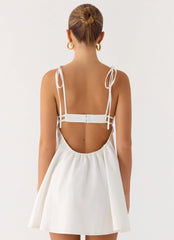 Take Me High Mini Dress - White