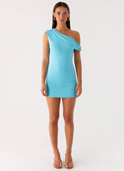 Island Time Mini Dress - Turquoise