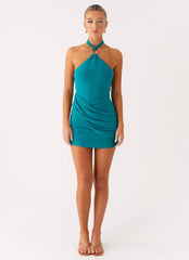 Henrietta Mini Dress - Turquoise