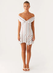 Kirby Mini Dress - Blue Stripe