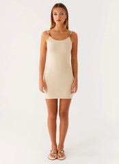 Elaina Knit Mini Dress - Oatmeal