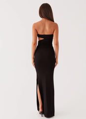 Into Pieces Mesh Maxi Dress - Black