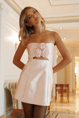 Te Amo Strapless Mini Dress - Baby PInk