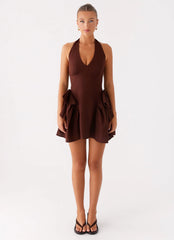 Avalo Mini Dress - Chocolate