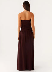 Covia Strapless Maxi Dress - Dark Chocolate
