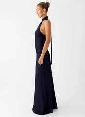 Keena Scarf Maxi Dress - Navy