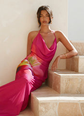 Fantasy Maxi Dress - Pink Tropical