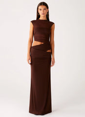 Briony Maxi Dress - Cool Chocolate