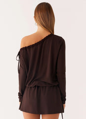 Zinnia Mini Dress - Chocolate
