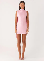 Cerina High Neck Mini Dress - Pink