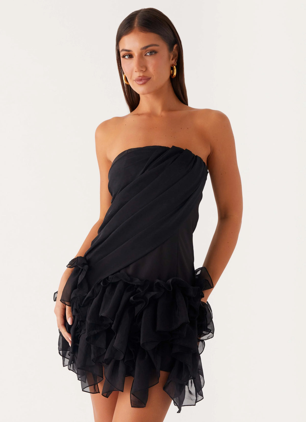 Arabian Nights Mini Dress - Black