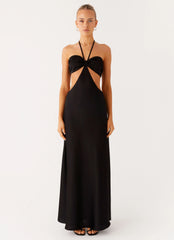 Sweetheart Cut Out Maxi Dress - Black