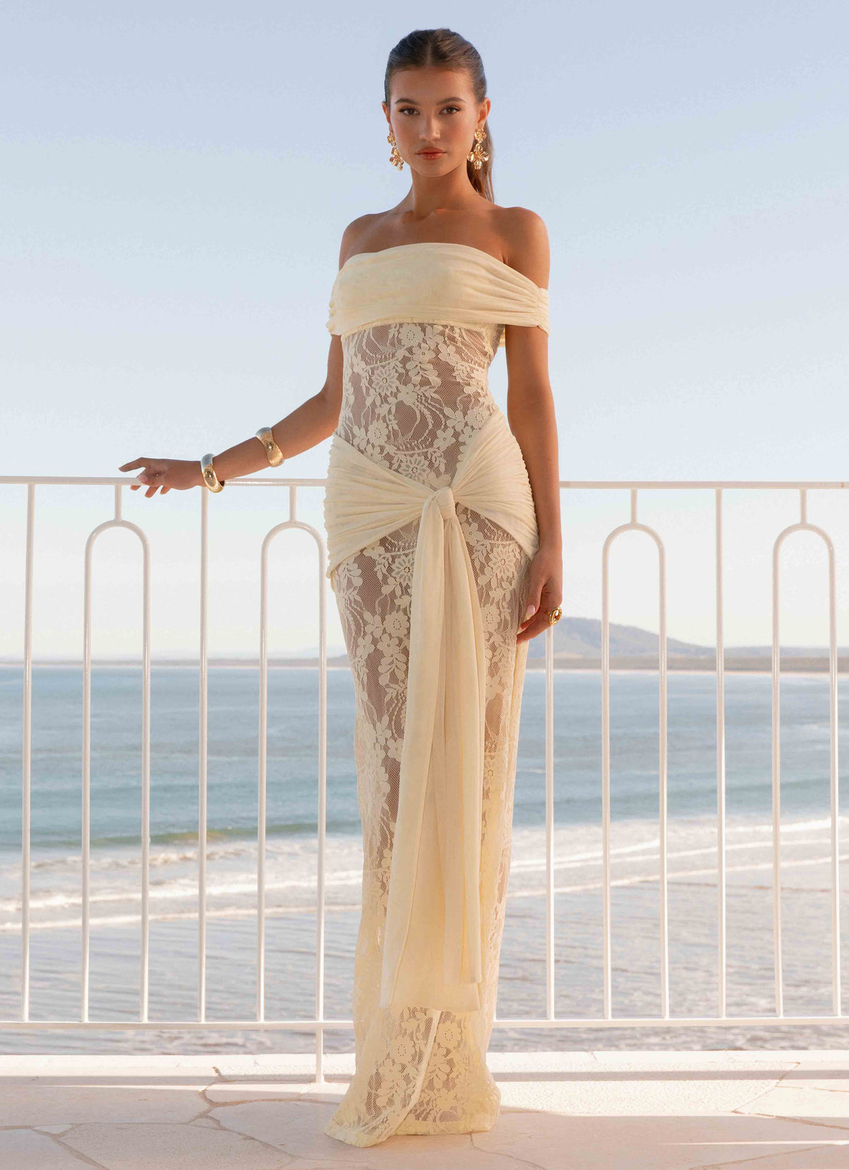 Gracie Twist Maxi Dress - Yellow