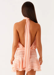 Willow Chiffon Mini Dress - Orange