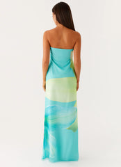Darcy Maxi Dress - Turquoise Floral