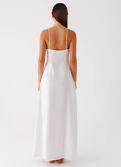Madeleine Scoop Neck Maxi Dress - Off White