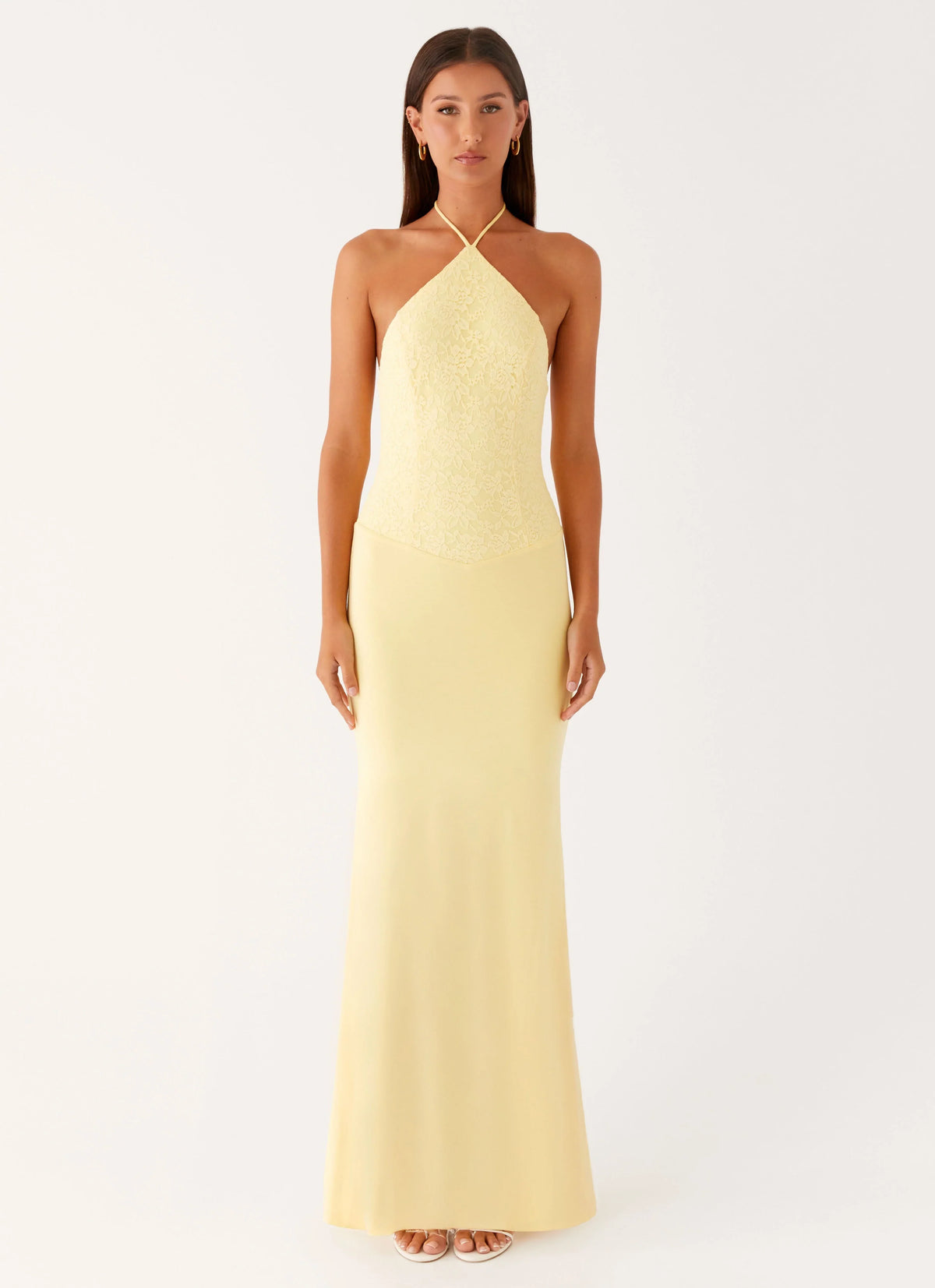 Fiesta Halter Maxi Dress - Sunny Yellow