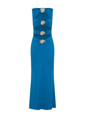 Lagoon Cut Out Maxi Dress - Royal Blue