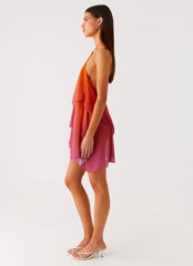 Twin Flame Mini Dress - Orange Gradient