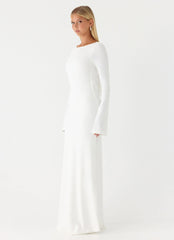 Elmont Long Sleeve Maxi Dress - White