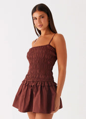 Jaxi Mini Dress - Chocolate