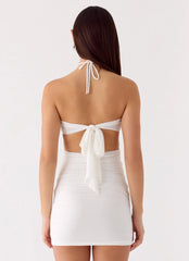 Poetry Mini Dress - White