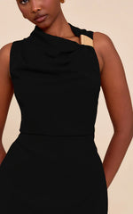 Black Trim Shift Mini Dress