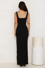Exotic Soirée Maxi Dress Black